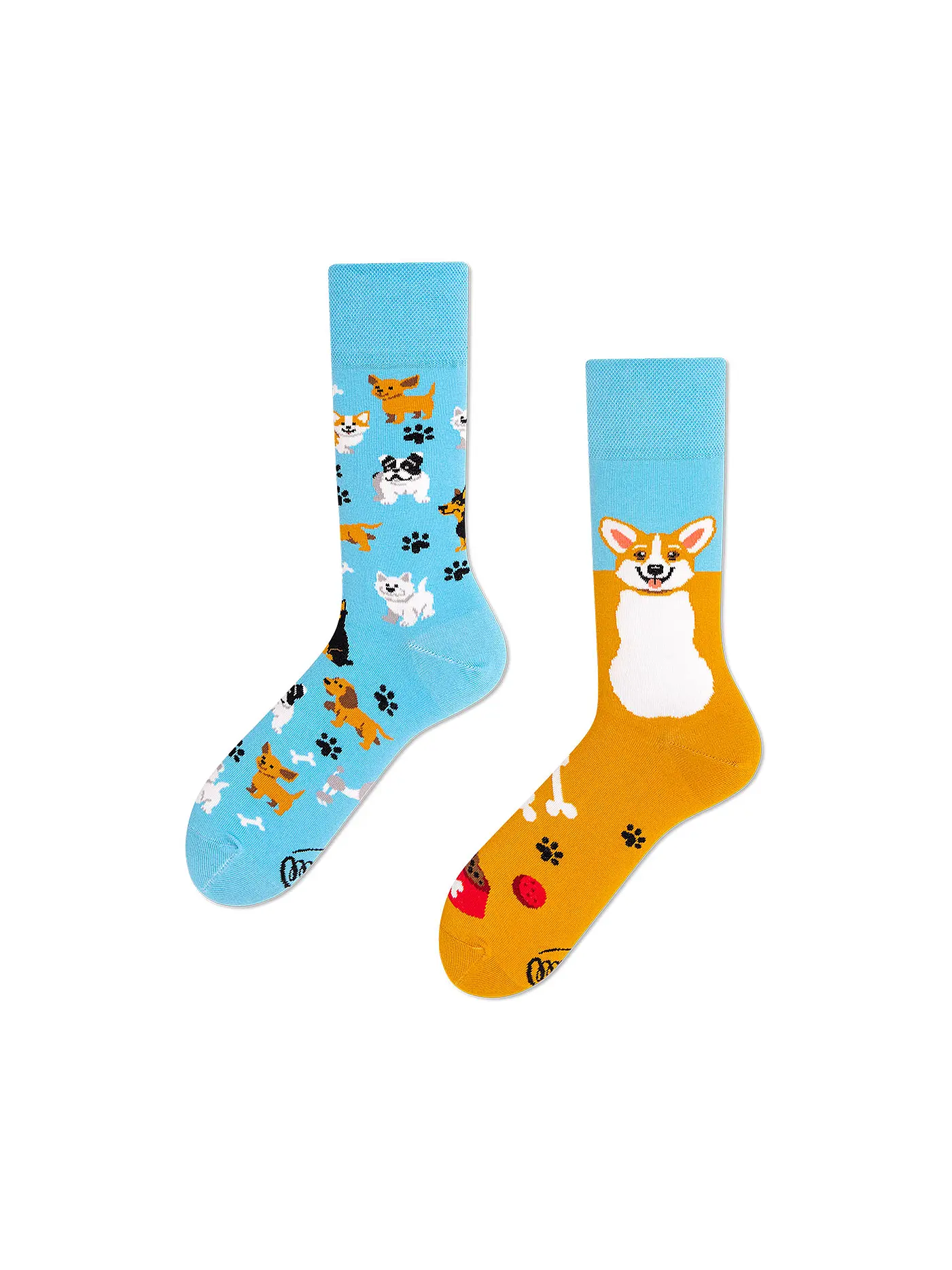 MANY MORNINGS | Damen Socken PLAYFUL CAT blau | 